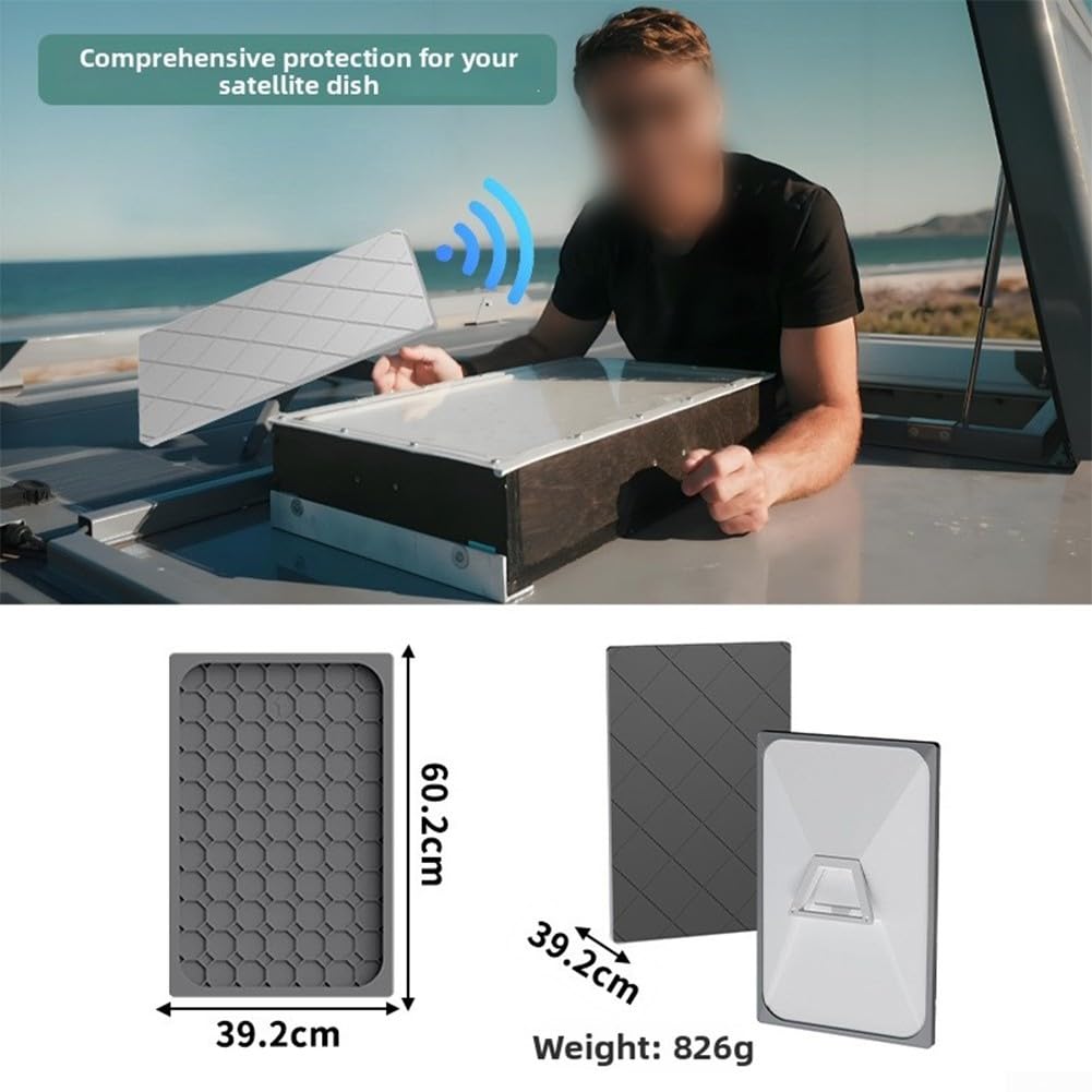 Custodia protettiva antiurto in silicone impermeabile per antenna Starlink, resistente a rocce e grandine, protezione dagli agenti atmosferici all'aperto, colore nero (grigio)