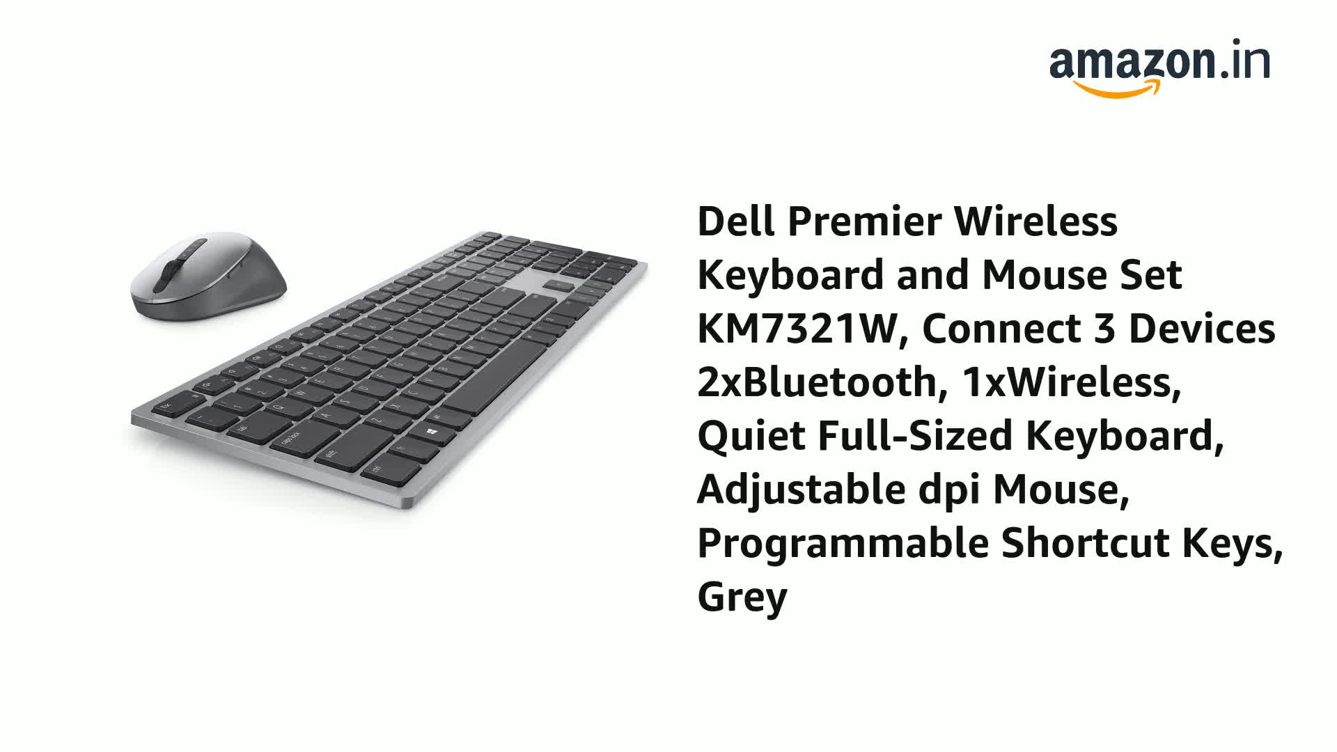 Dell KM7321W Premier Multi-Device Wireless Keyboard & Mouse