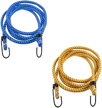 4 Pcs High Strength Stretchable Elastic Rope/Bungee Cord for Hanging Clothes, Nylon Luggage Tying Rope (Assorted Colour, 4Ft)