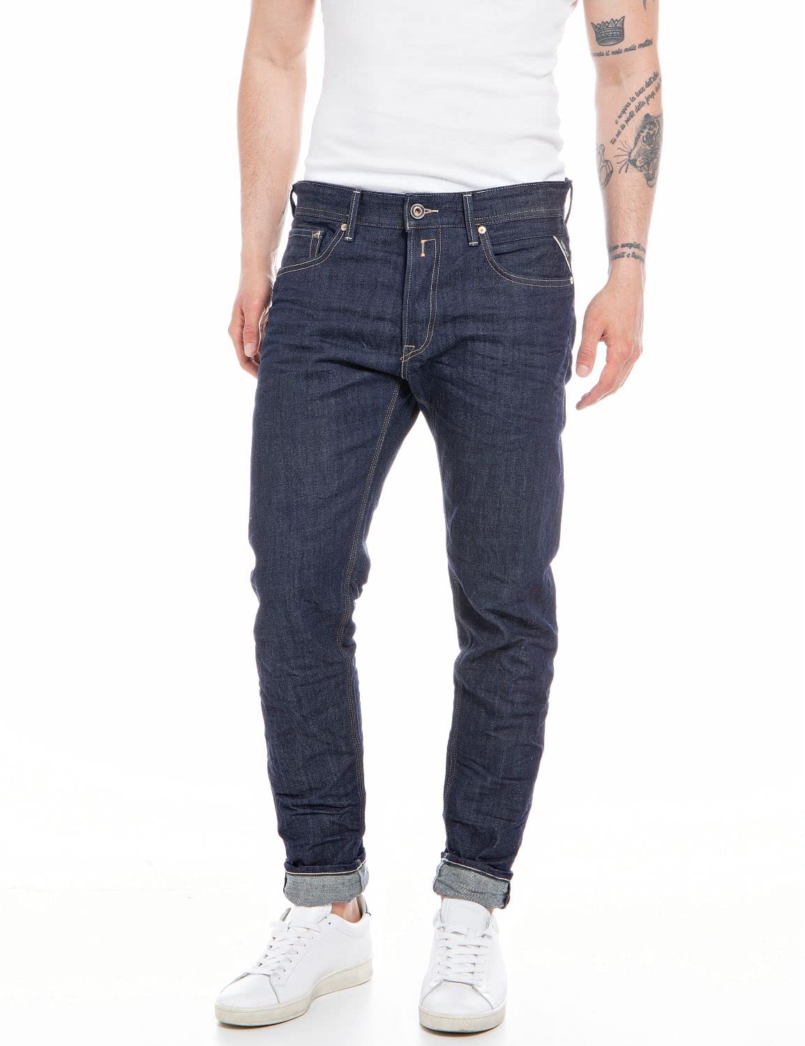 Replay Herren Jeans Willbi Regular-Fit, Dark Blue 007 (Blau), 28W / 32L