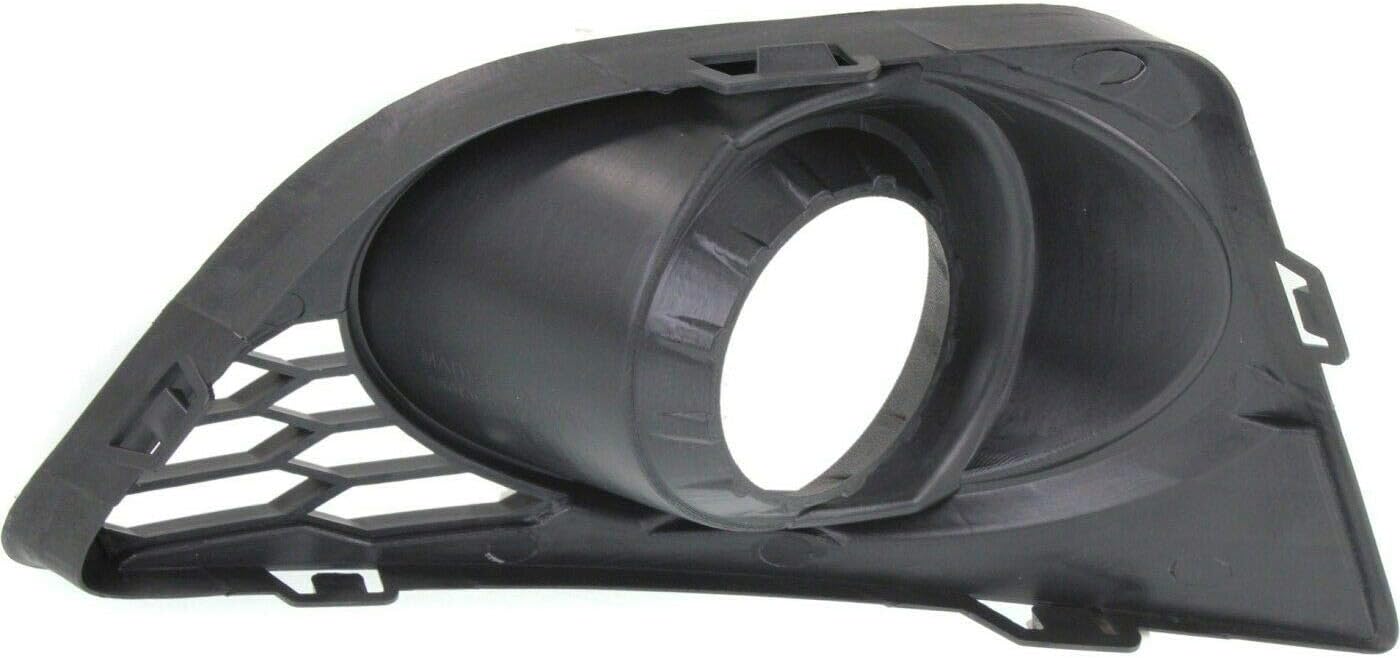 DAT AUTO PARTS Front Left Driver Side Fog Lamp Light Hole Bezel Cover Insert Replacement For 2010-2012 Ford Fusion & Hybrid Black Textured Plastic FO1038122 AE5Z17E811BA