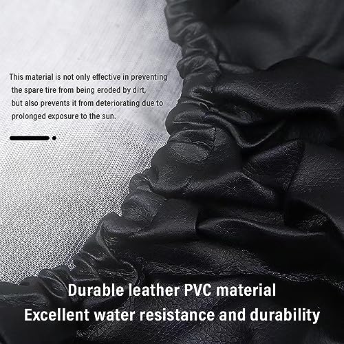Image of Spare Tire Cover,PVC Leather RV Tire Covers with Thickened Elastic Band and Double Nails,Waterproof RV Spare Tire Cover Automotive Accessories Fit for 25-26 Inch Tires