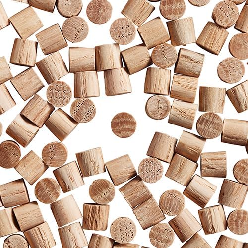 WidgetCo 1/4" Oak Wood Plugs, End Grain, Woodworking Plugs, Can Be Sanded, Stained, or Painted, Can Be Sanded, Stained, Or Left Natural, Professional Grade (Qty 1000)