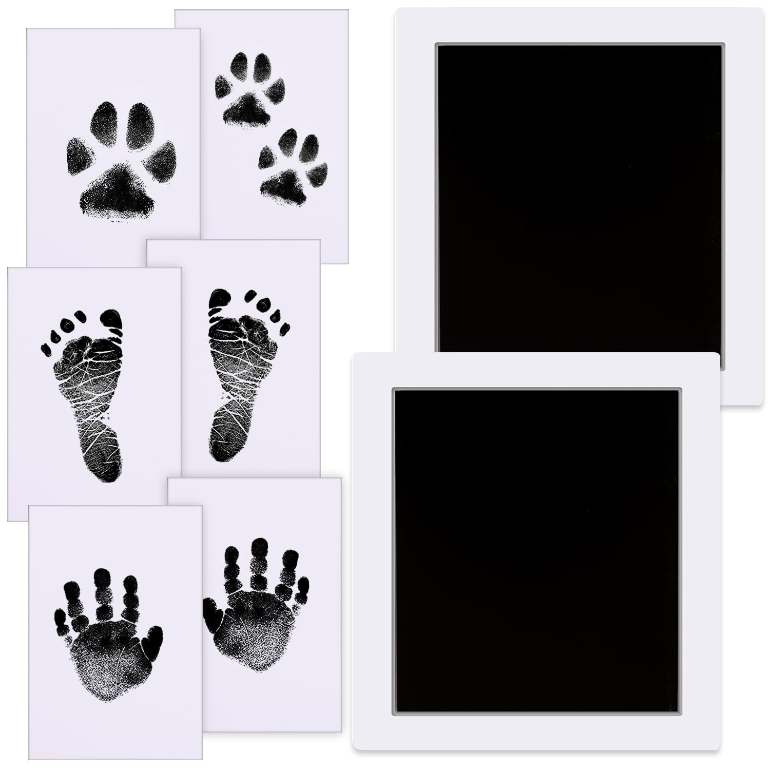 Zemiu Baby Handprint and Footprint Kit | Inkless Clean Touch | 2 Reusable Larger Ink Pads 11 * 13cm| Safe for Newborn 0-6 Months | Dogs & Cats Paw Print | Baby Shower Keepsake Gift — image 1