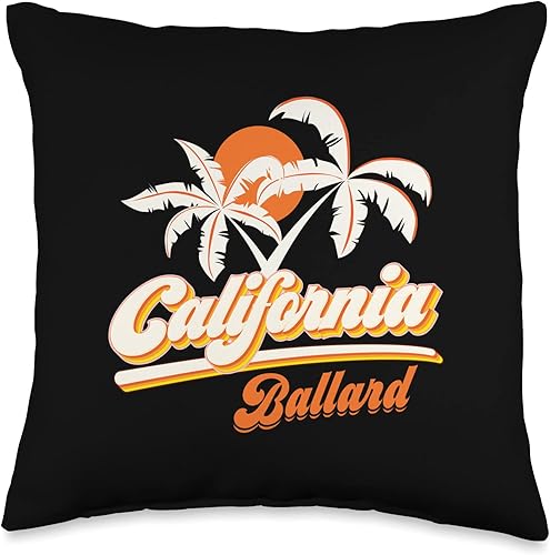 Miniatura 4 de Ballard California 70s Retro Sun Palm Trees - Almohada de recuerdo