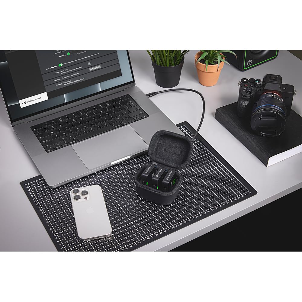 RØDE Charge Case+ | Custodia di ricarica per il Wireless GO (Gen 3) con due ricariche complete extra per un totale di 21 ore di durata della batteria e trasferimento dati