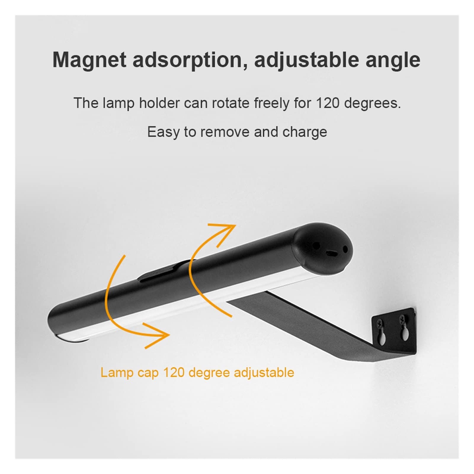Lampada per Quadri, Timer con ritratto del soggiorno remoto for dipingere la luce dell'immagine 3 modalità a batteria ricaricabile dimmerabile wireless(White)
