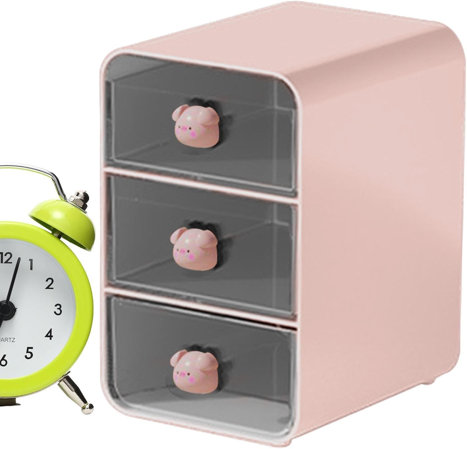 Desk Organizer Box, Small Organizer with Drawers, Stackable