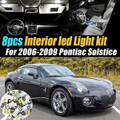 Kit de 8 bombillas LED blancas 6000K para auto Pontiac Solstice miniatura 1