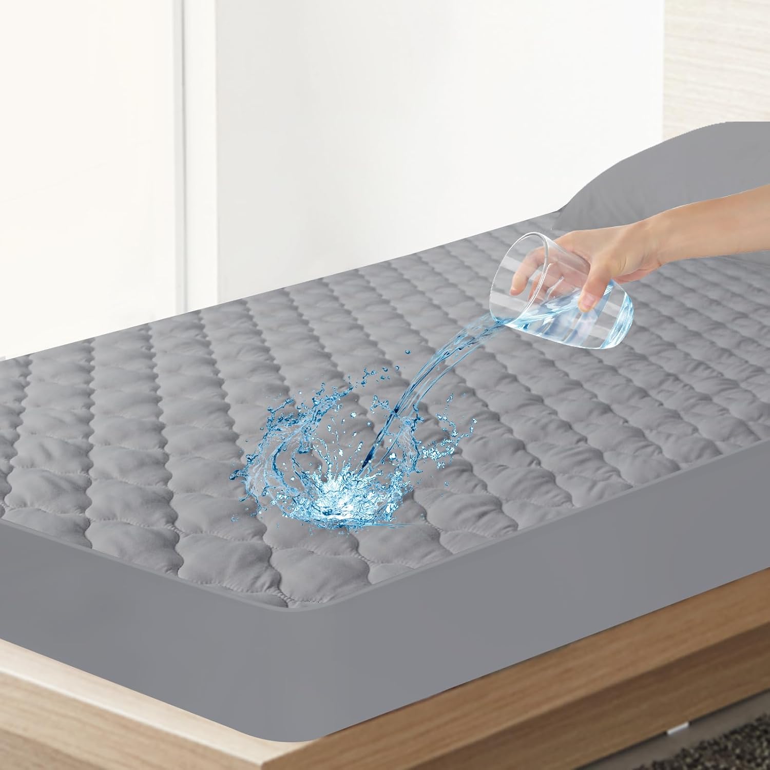 Twin Extra Long (XL) Waterproof Mattress Protector, Cooling