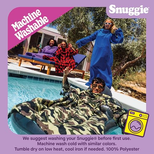 Image of Snuggie The Original Wearable Blanket With Sleeves & Pockets | Cozy Oversized Throw for Adult Men & Women | One Size, 71x54