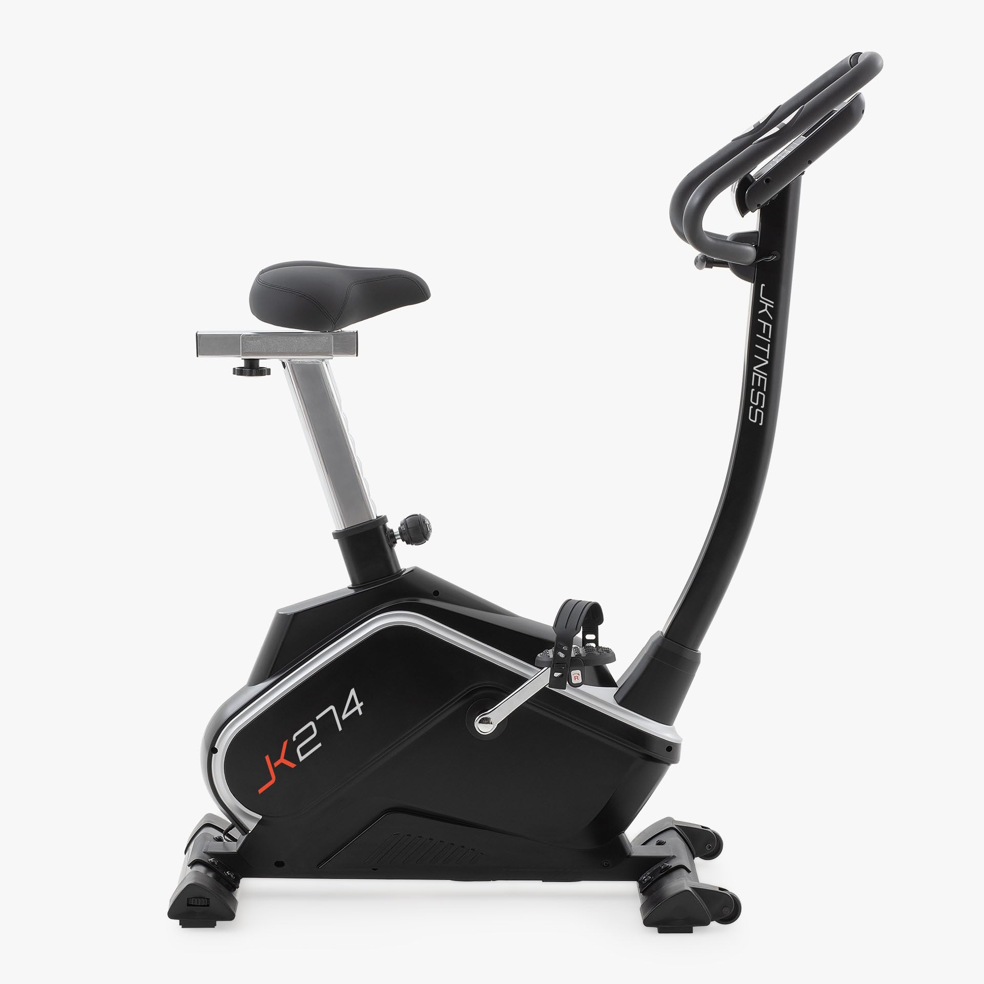 JK FITNESS Cyclette Elettromagnetica JK 274 | Volano 12 kg | 16 Livelli di Resistenza | Bike Fitness App Zwift e Kinomap | Display LCD a Colori | Sella Ergonomica Regolabile | Programmi Cardio e HRC