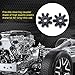 Ziciner 2 PCS Flexible Steering Coupler Replacement, Auto Power Steering Machine Column, 563152K000FFF Plastic Rubber Wheel, Steering Coupling Steering Column Motor Replace Accessories (2PCS)