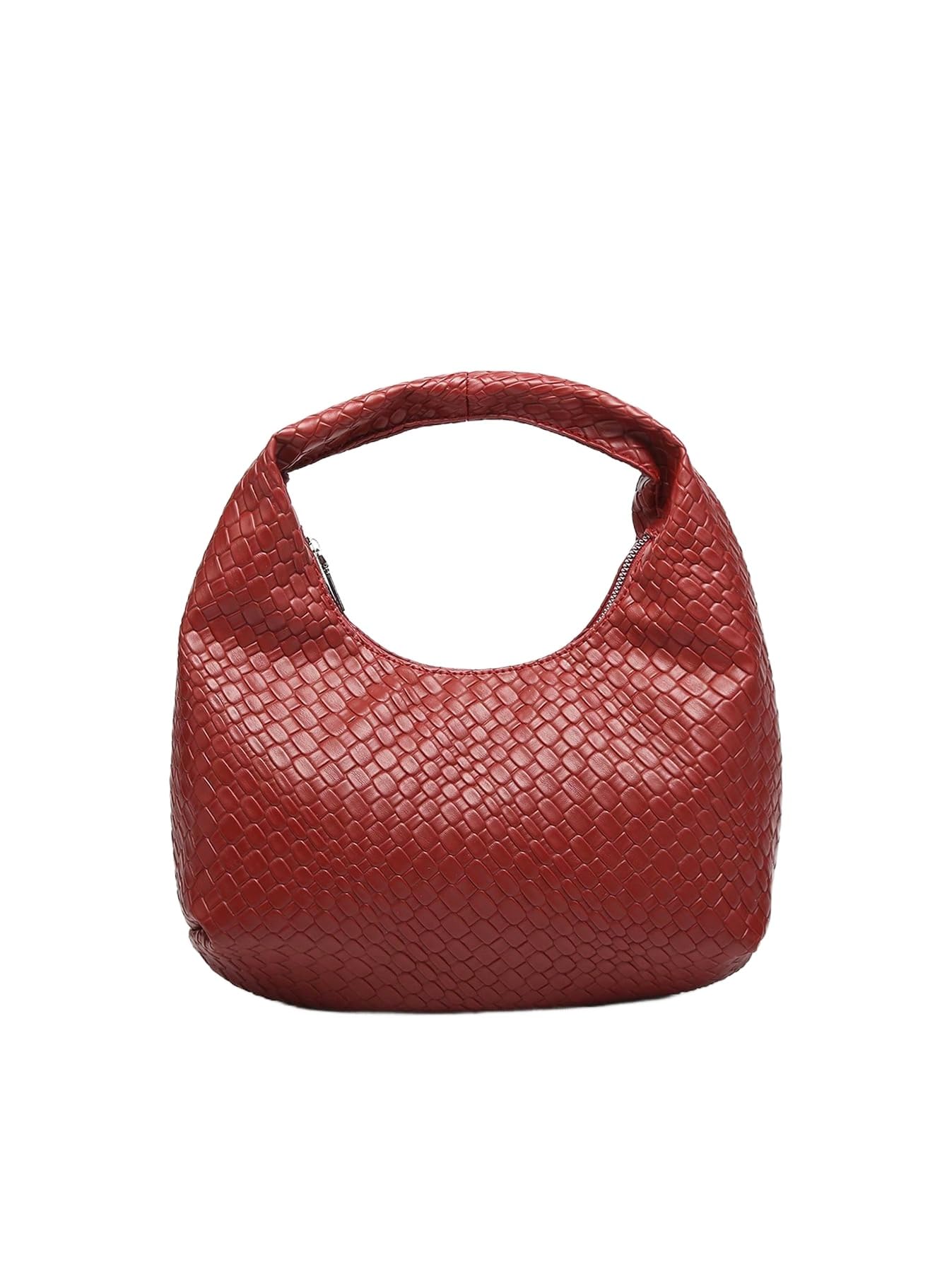 Floerns Women's Vintage Leather Tote Shoulder Handbag Top Handle Hobo Bag Burgundy One-Size