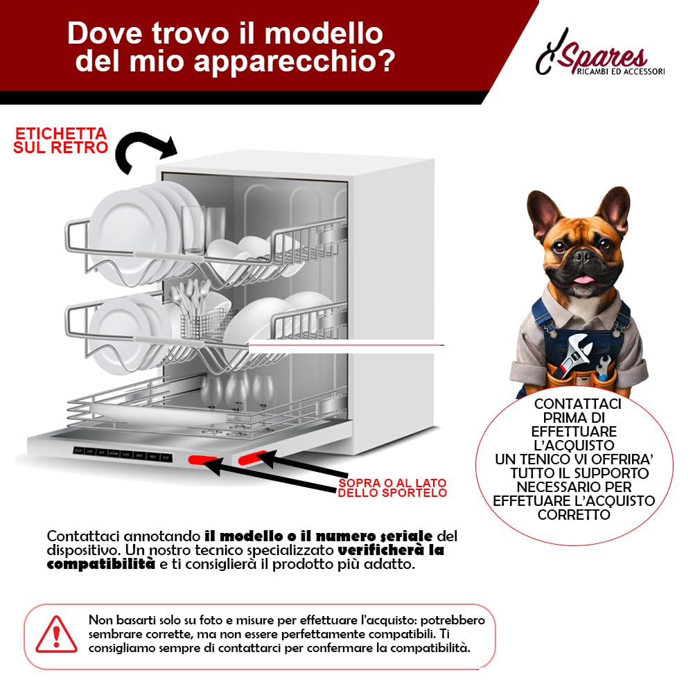 Mulinello Irroratore Girante Braccio Inferiore per Lavastoviglie Compatibile con Electrolux Compatibile con Rex per modelli: ESF24 ESF23 ESL24 RSF24 Ed Ulteriori