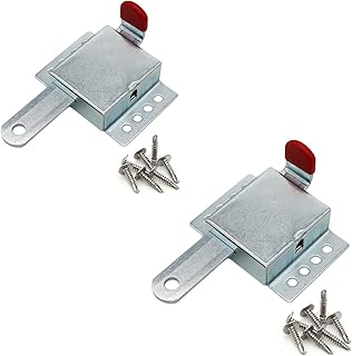 2 Pieces Heavy Duty Inside Deadlock, Galvanized Steel Garage Door Slide Lock for Most Garage Doors, Locking Sliding Latch for Manual Open