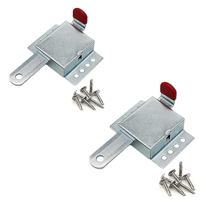Heavy Duty Inside Deadlock, Galvanized Steel Garage Door Slide Lock for Most Garage Doors, Garage Door Locking Slide Latch for Manual Open (2)