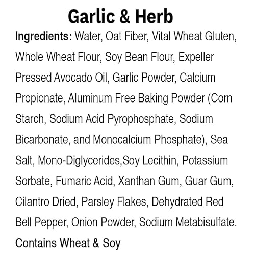 Mr. Tortilla - Low Carb Tortillas – 2 Net Carb Keto Soft Taco Shells For Wraps, Quesadillas & Tostadas - Healthy Vegan Tortilla Wraps With No Cholesterol - Low On Calories & Fat (Garlic & Herb, 12 Count) #TOP5