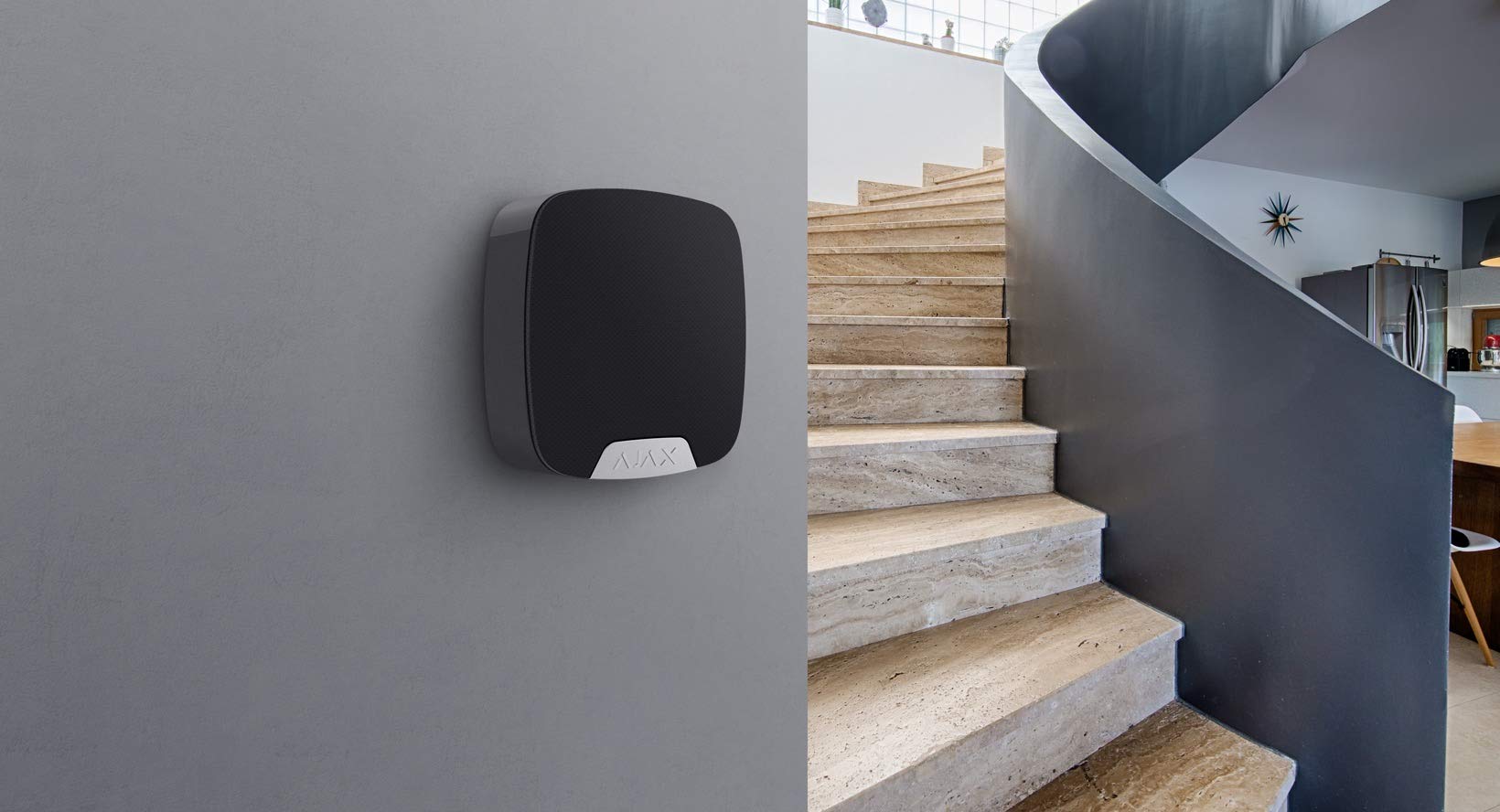 Ajax HomeSiren 8681 - Sirena wireless per interni, colore: Nero
