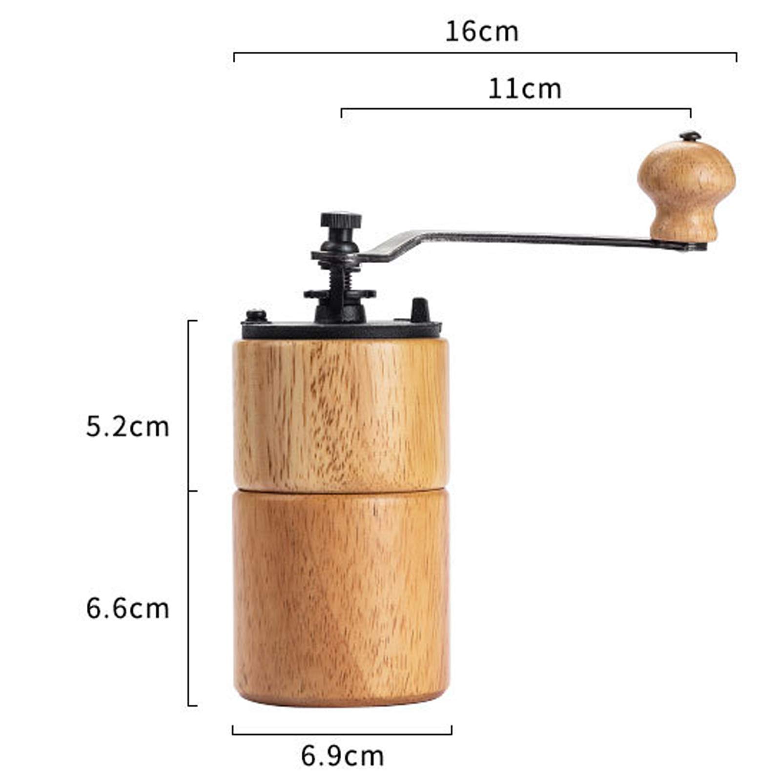 Molino De Grano Café Manual, Molino De Muela De Cerámica De Manivela, Configuración Portátil Ajustable Máquina De Molino De Café para Viajar Y Acampar,Negro