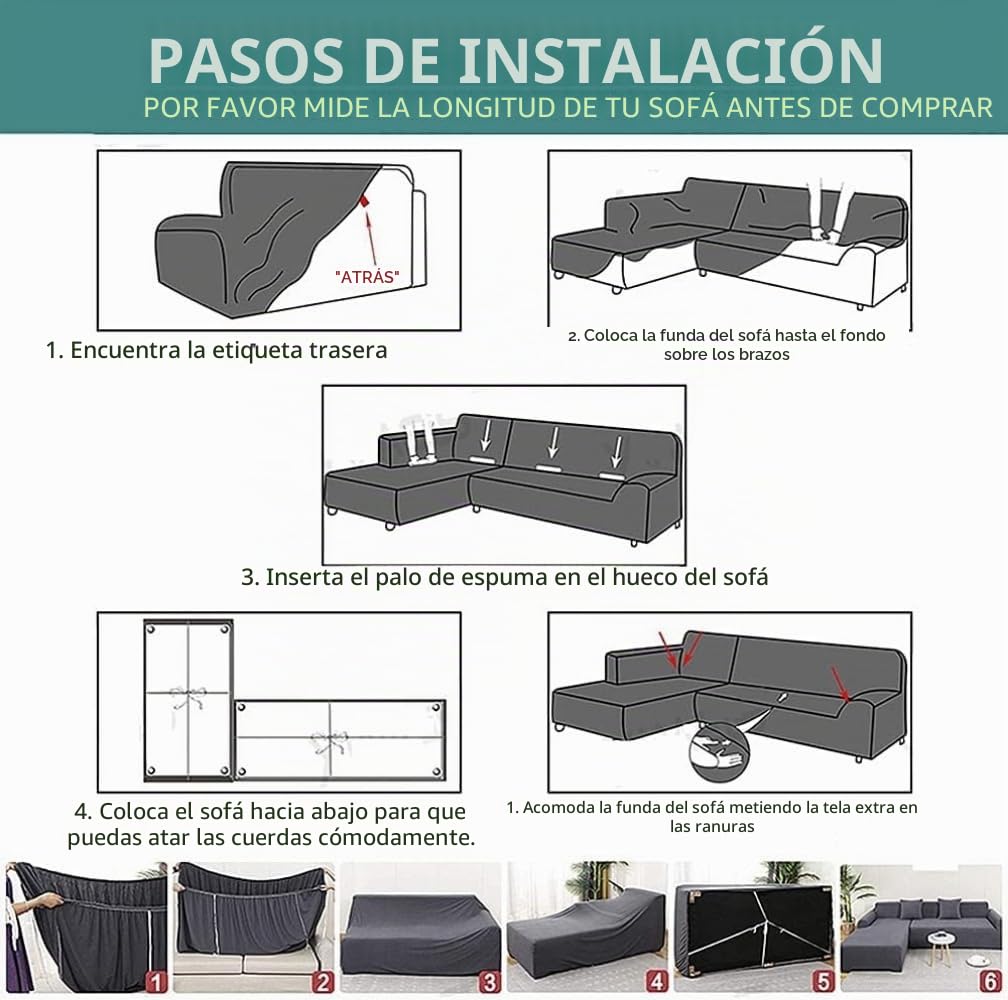 Funda Sofa Chaise Longue Impermeable elástica Forro Polar de maíz Telas Suaves y cómodas, Moderno Universal para Sala de Estar Fundas para Sofa, fácil de cuidar,Light Grey,4-Seat 230-300cm
