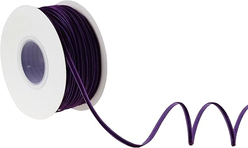 Miniatura 2 de Cinta de terciopelo morado de 18 de pulgada, cinta fina de Halloween, cinta de terciopelo vintage, cinta morada estrecha de 18 pulgadas para