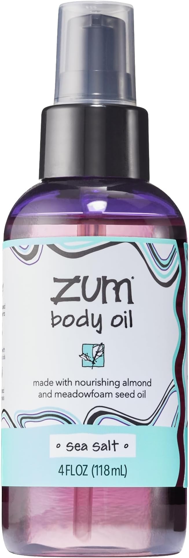 Indigo Wild Zum Sea Salt Body Oil - Nourishing Body Massage Oil for Massage Therapy & Hydration - Nourishing, Vegetarian Massaging Oil with Sweet Almond Oil - 4 fl oz