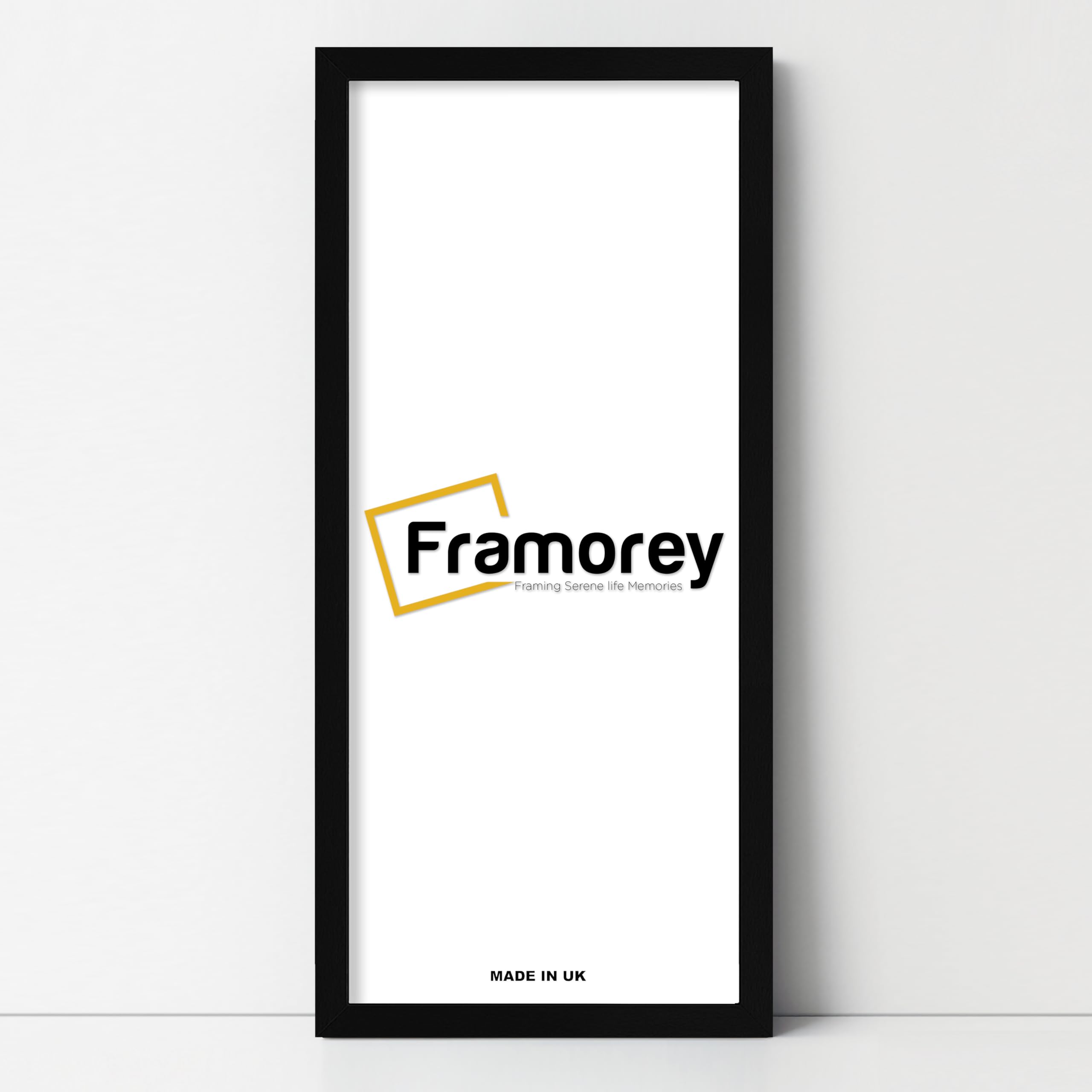 Framorey Framing Serene Life Memories Black Framorey Wood Effect Frame, Panorama Style Picture Frame, 16X5 Inch Size Wall Art Hanging Photo Frame, Home Decor Frame, Best Picture Frame For Gifts