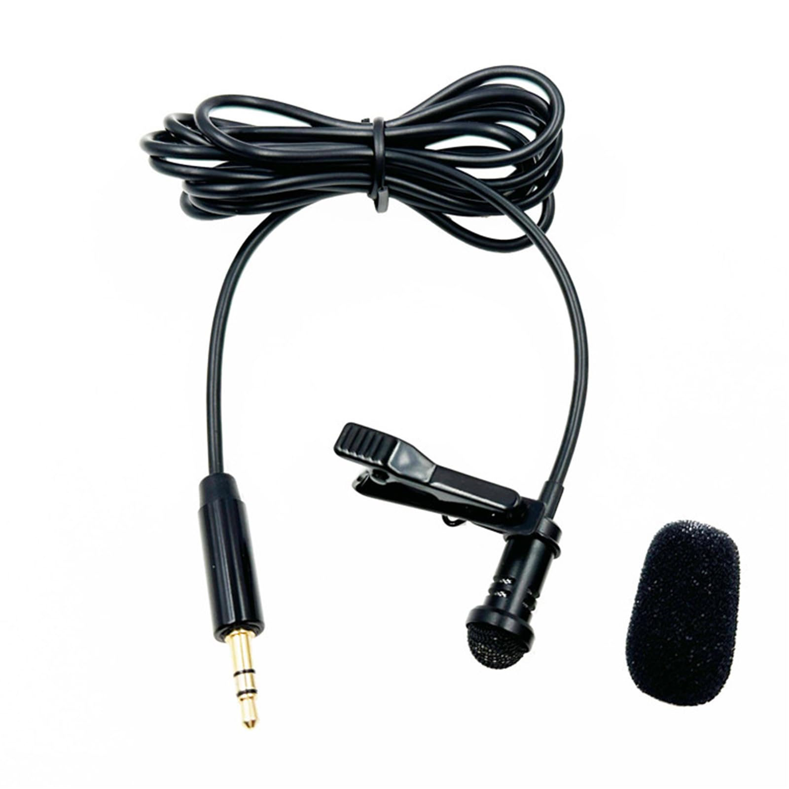 Lavalier Lapel Microphone de Remplacement 3,5 mm pour Rode Wireless GO 2 II, pour DJI MIC 2 Microphone émetteur Condensateur Mic de Lapel idéal pour interviews, Podcasts, Vlogs,1,5M