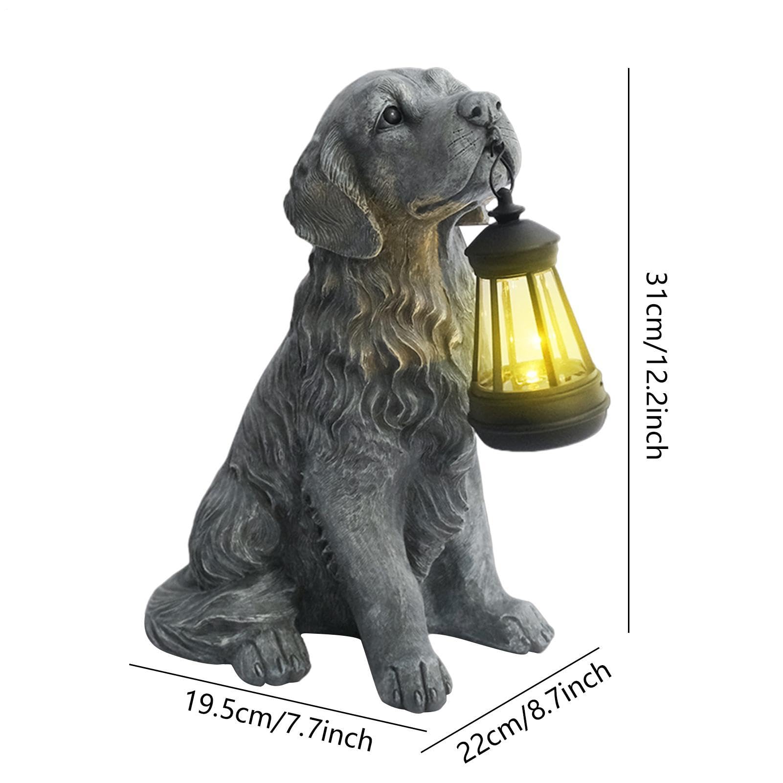 Estatua de Jardín con Energía Solar Lámpara Nocturna Impermeable Temática | Decoración Exterior Luz Solar para Patio para Patio, Jardín Trasero, Celebración de Cumpleaños o Estreno de