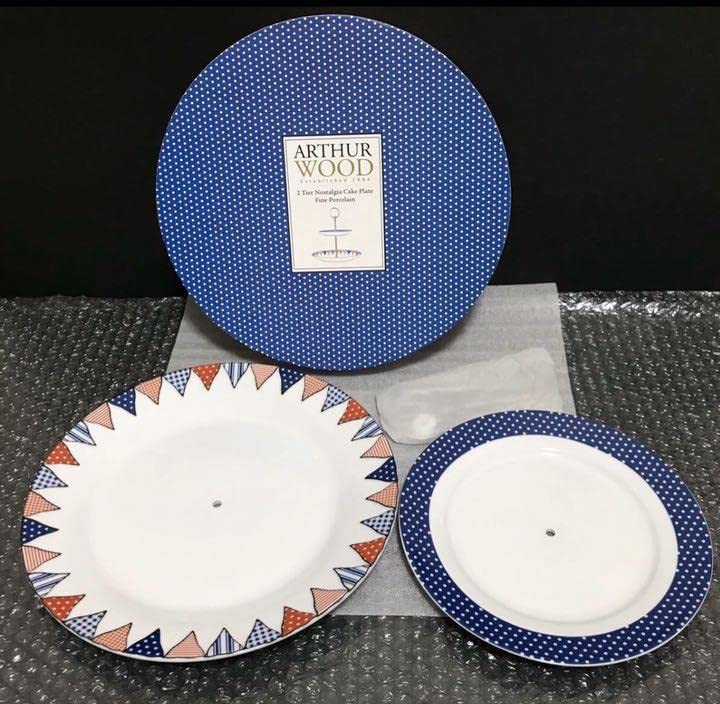 Amazon.co.jp: UK ARTHUR WOOD Arthur Wood 2-Tier Cake Plate : Toys