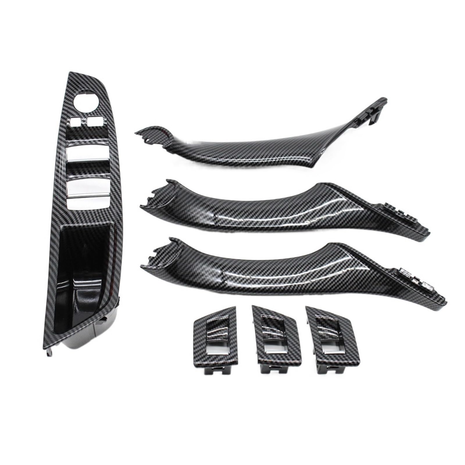 OEXRIGRU Car Interior Door Handles for BMW 5 Series F10 F11 520i 523i 525i 528i 530i 535i LHD RHD Car Interior Door Handle Pull 7PCS Set(LHD Inner Handle Set)