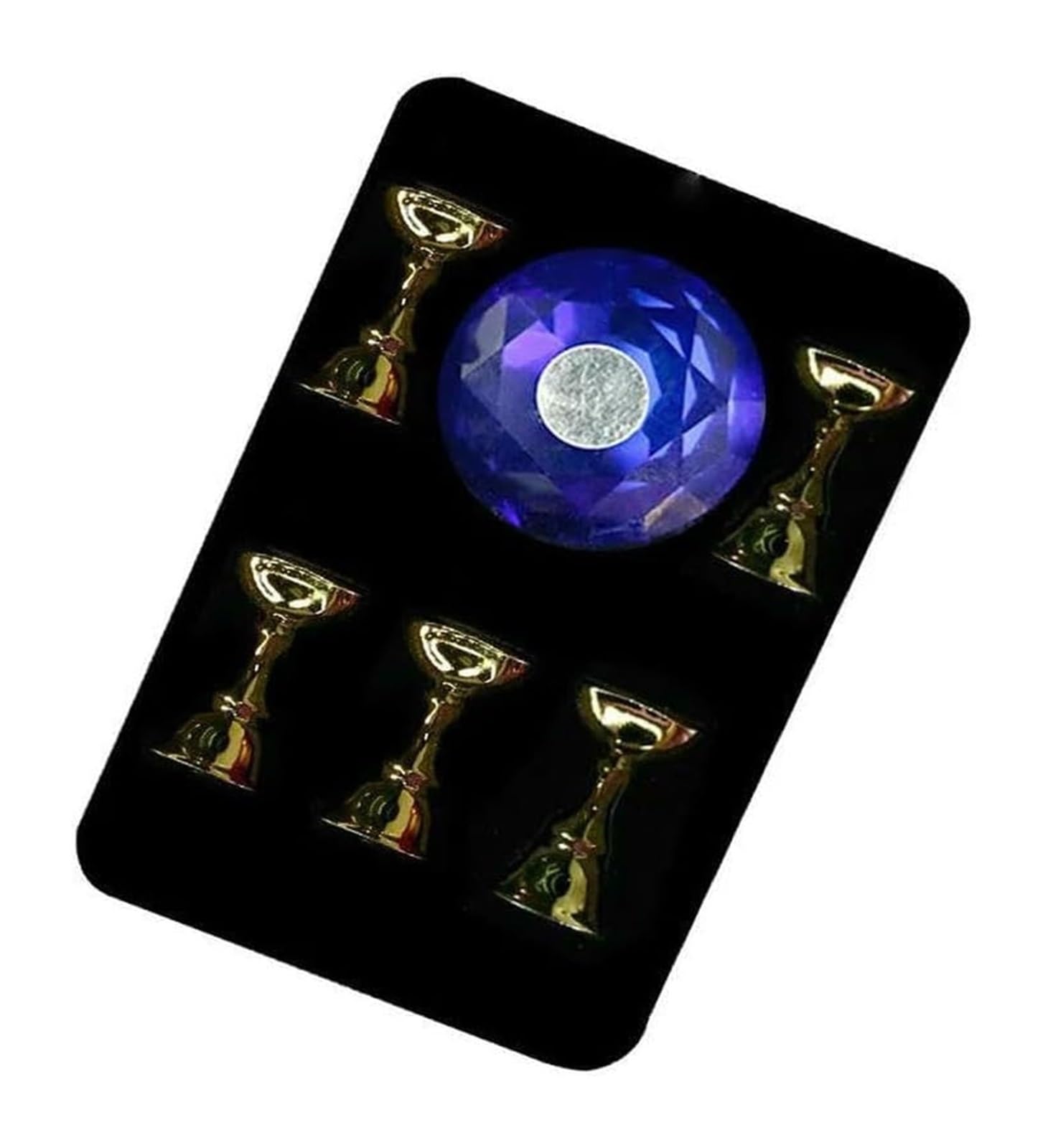 HIFRQVVC Nail Practice Holder, Multicolor Magnet Nail Stand Display Showing Shelf For UV Gel Polish Manicure Tools(Blue Display)