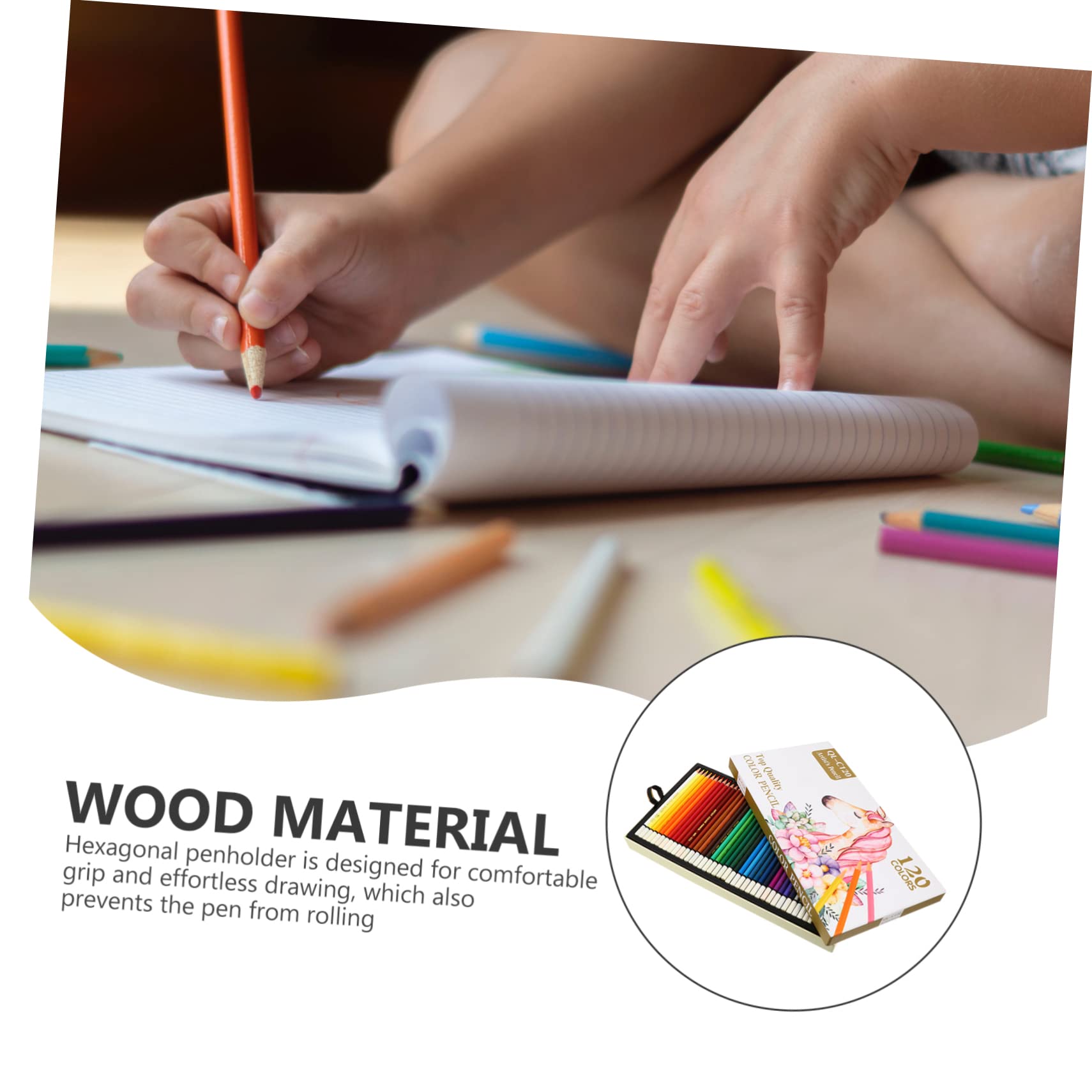 Crayons de Couleur Gras 120 Pièces pour Adultes Débutants Rentrée Scolaire