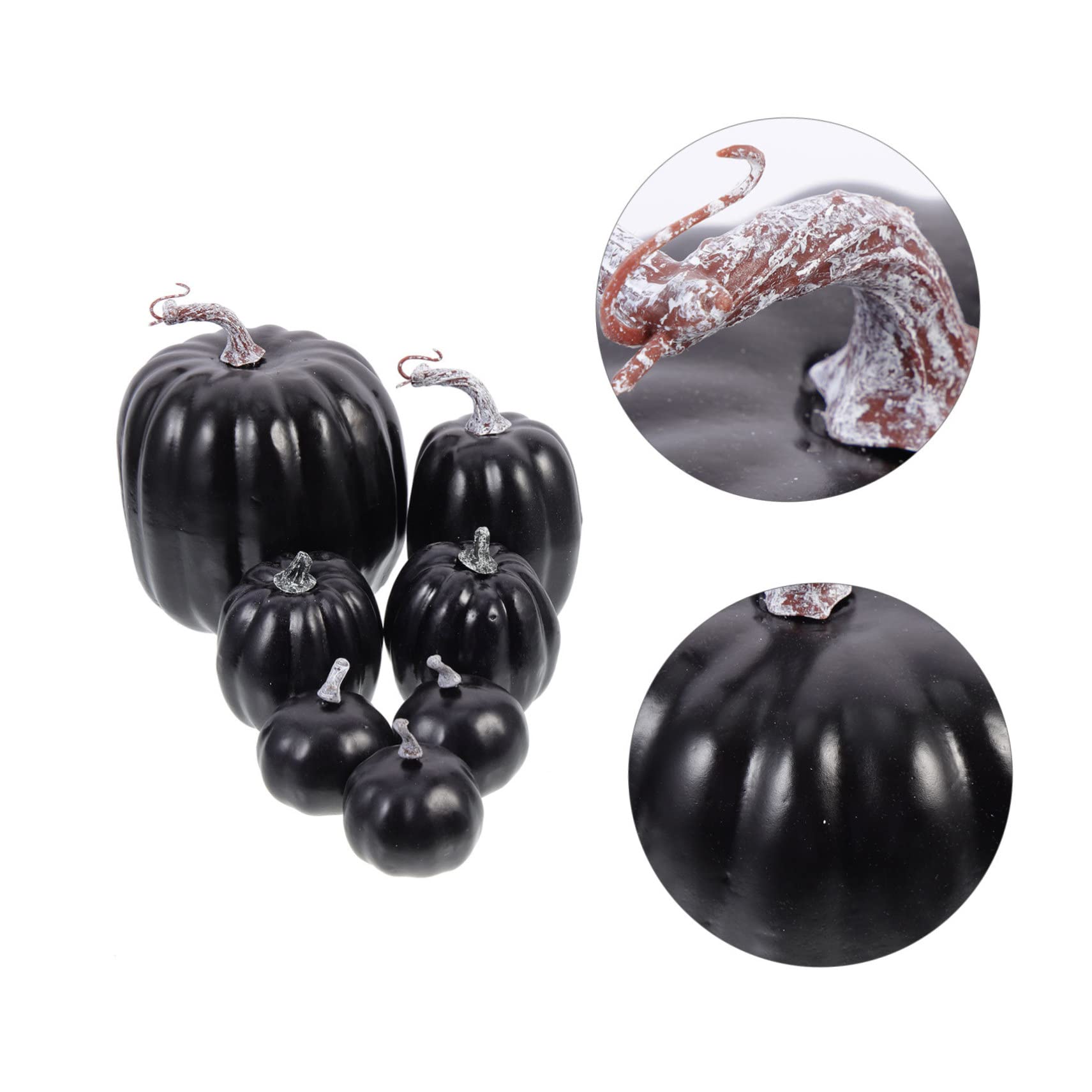 IMIKEYA 14 STK Schaumkürbis Halloween-kürbisdekorationen Kürbis Ernten Halloween-Party-Layout-Requisiten -Ornament Kürbis Für - Gefälschte Schwarze Kürbisse