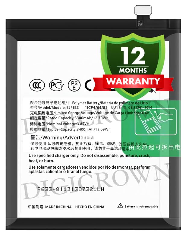 Image of Original BLP633 Battery Compatible for OnePlus 3T - (3400mAh) - 1 Year Warranty DF7