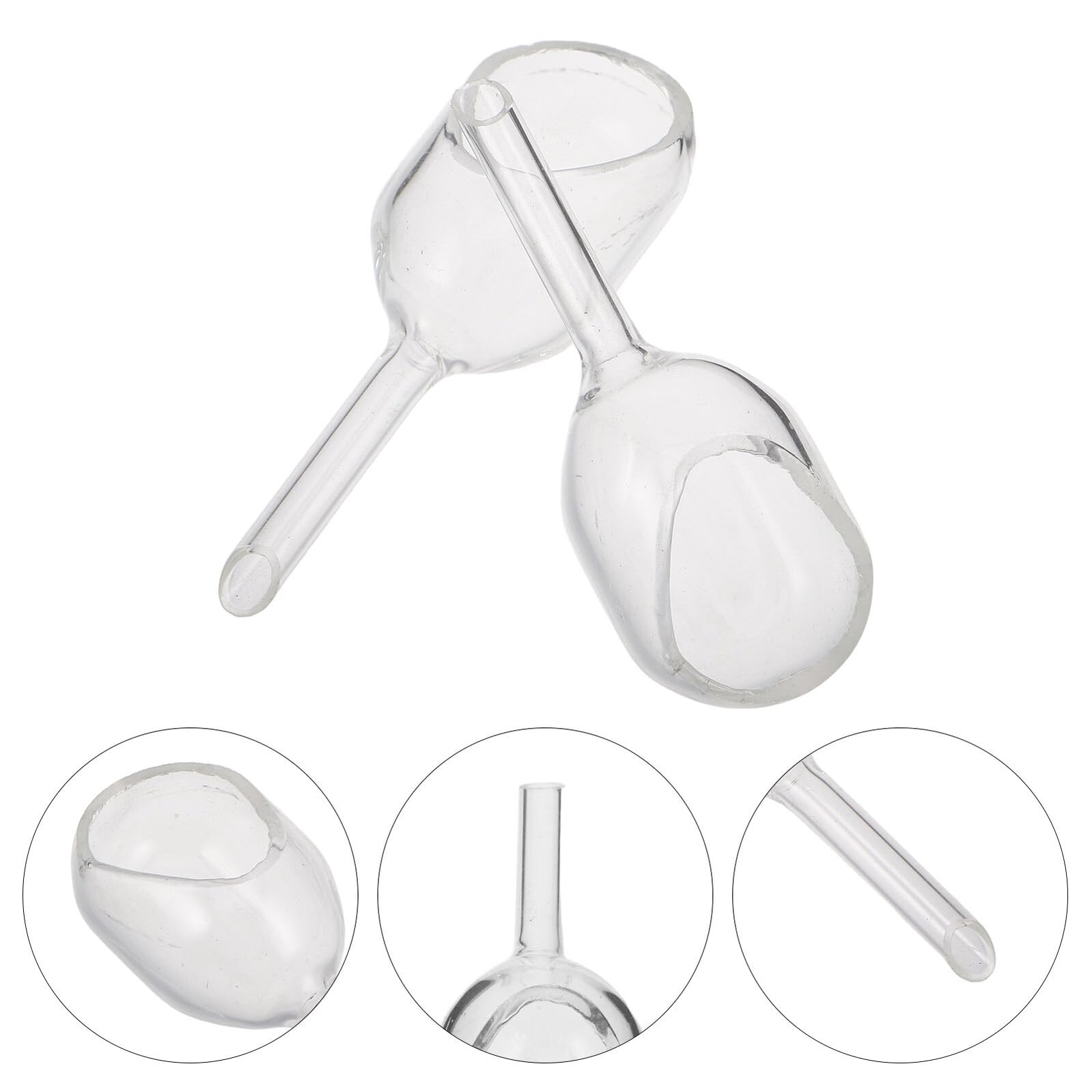 Ensemble de 2 Entonnoirs de Pesée en Verre Réutilisables pour Laboratoire, Facile D'entretien, pour Tâches Fréquentes et Recherche Scientifique