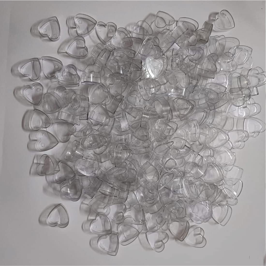 KROKIO® - Transparent Clear Heart Shape Tealight Cups for Candle Making Resin Art & Craft DIY (50Piece) 3