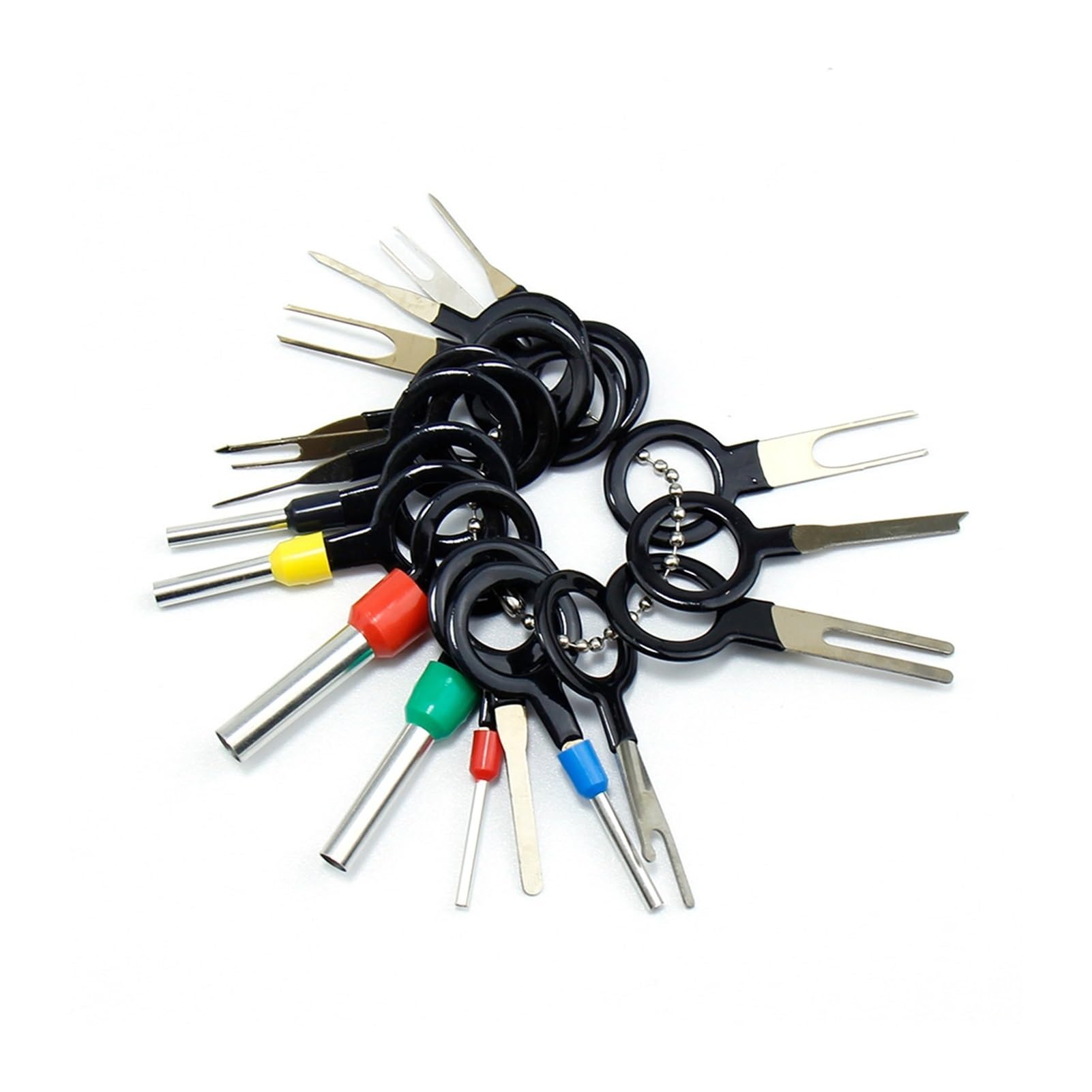 Conector automático 1.5/1.8/2.2/2.8/3.5 Terminal presionado Terminal no aislado Cable de alambre eléctrico con herramienta de eliminación de clavijas Enchufe hembra masculina (Color : QC)