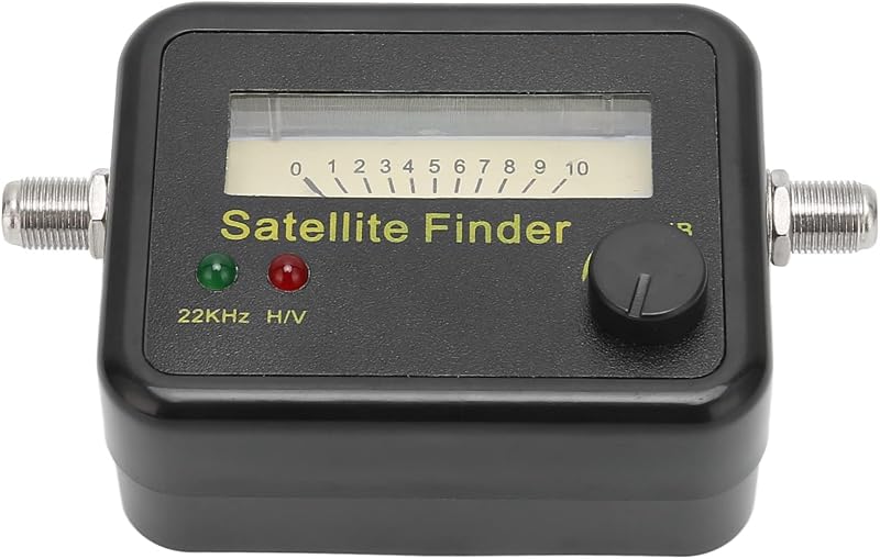 Digital Satellite Finder Professional Ultra Sensitive TV Antenna Signal Strength Meter for Fast Adjustment for Outdoor Enthusiasts, Color: Black, 1 X Digital Satellite Finder Suitable for