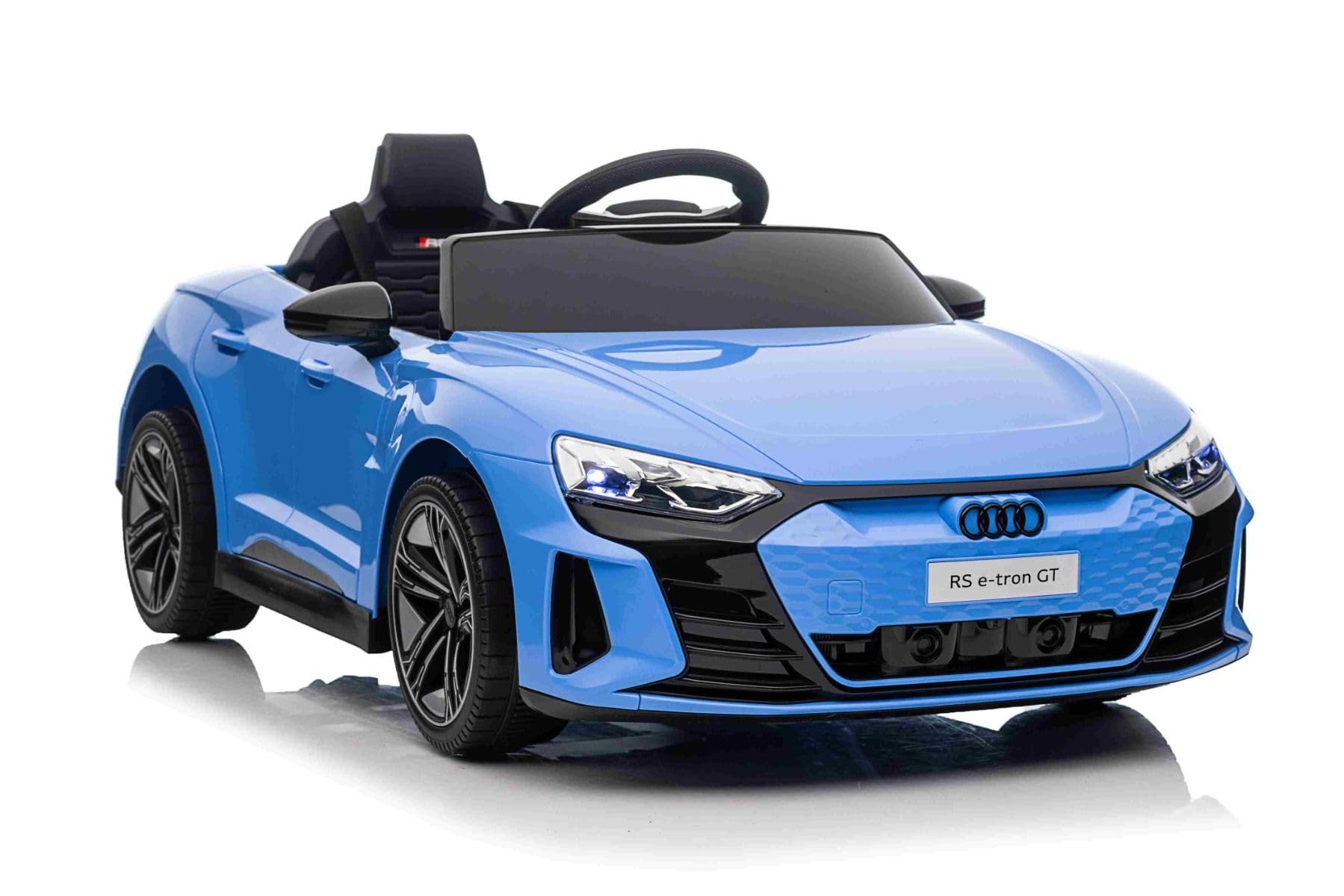 Samochód elektryczny dla dzieci 12 V akumulator litowy Audi RS E-tron GT, niebieski, elektryczny samochód dziecięcy z pilotem zdalnego sterowania 2,4 GHz, USB/AUX/Bluetooth, diody LED