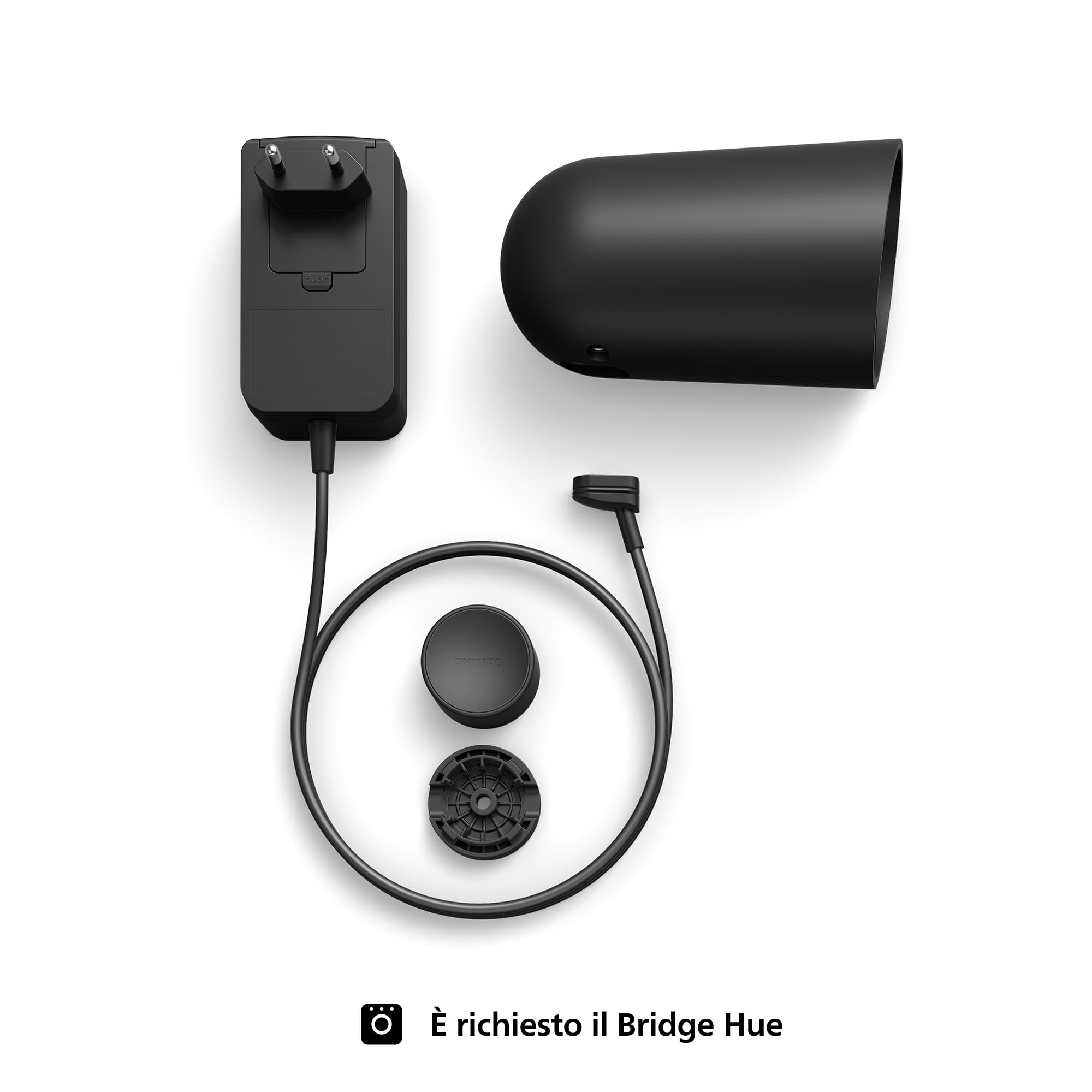 Philips Hue Kamera Raven zasilana baterią akumulatorową czarna