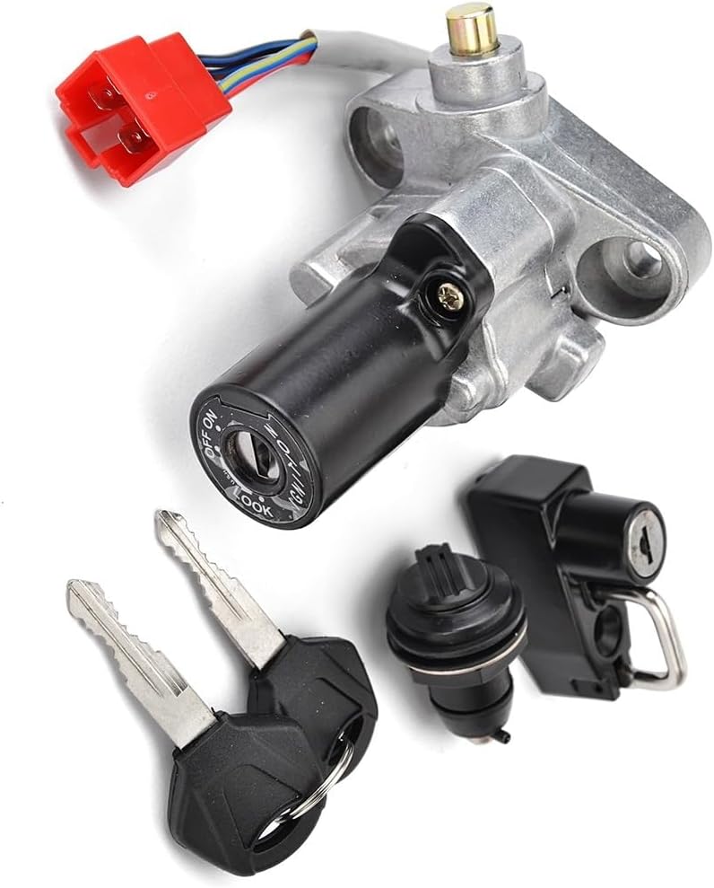 Fuel Cap Ignition Switch Seat Lock With Key Fit For Yamaha XVS125 XVS250 XVS400 C XVS650 A AT XVS1100 A