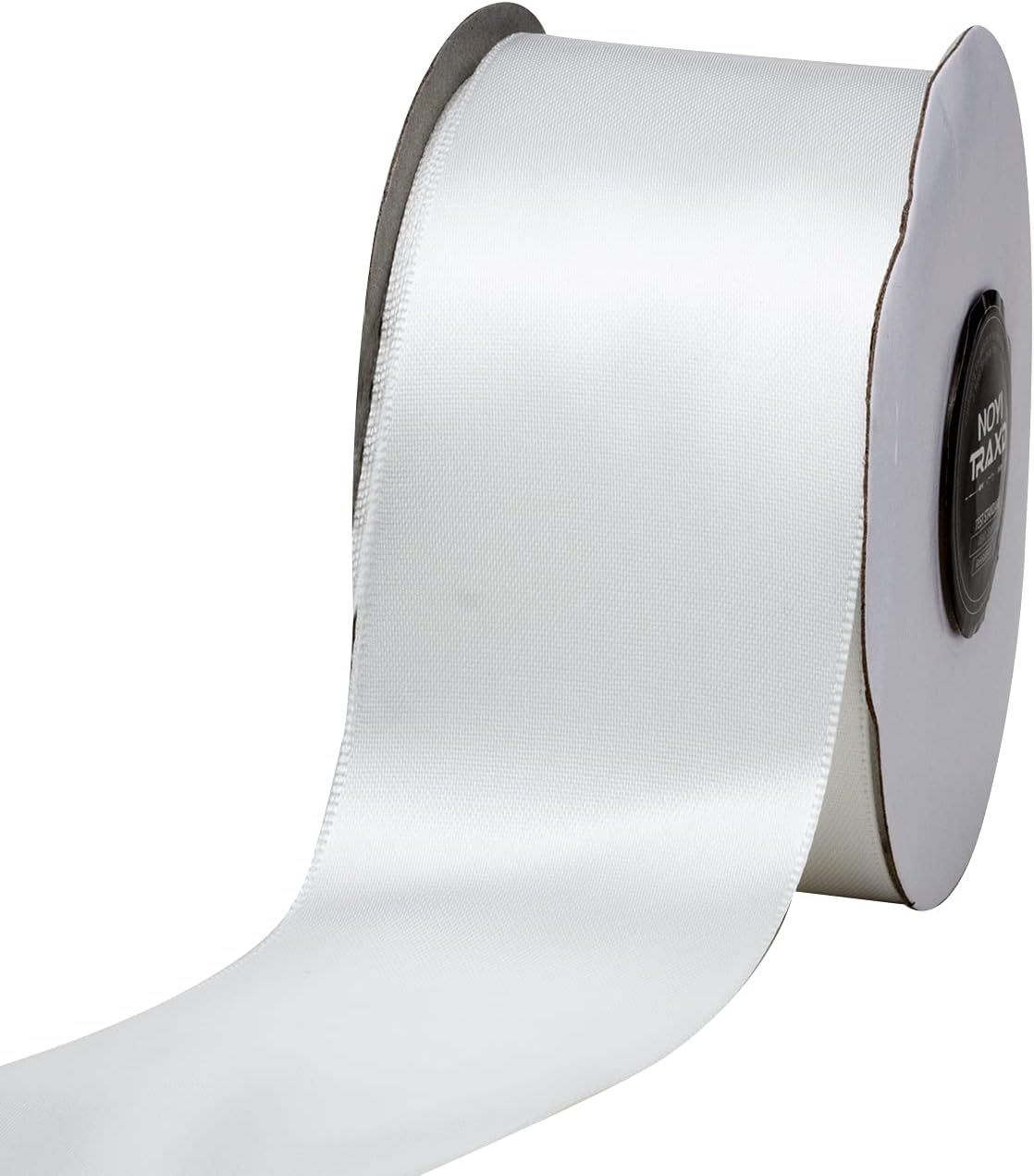 NOYI TRAXD 20 Yards Off White 2 inch Wide Double Faced Polyester Satin Ribbon for Craft,Wedding,Gift Wrapping,Bow Making & Other Projects
