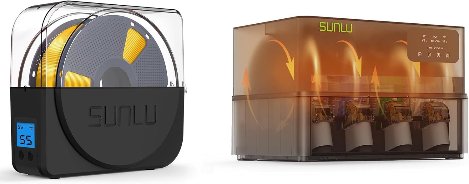 SUNLU S1 Plus Filament Dryer Black and 3D Printer Filament AMS Heater Black