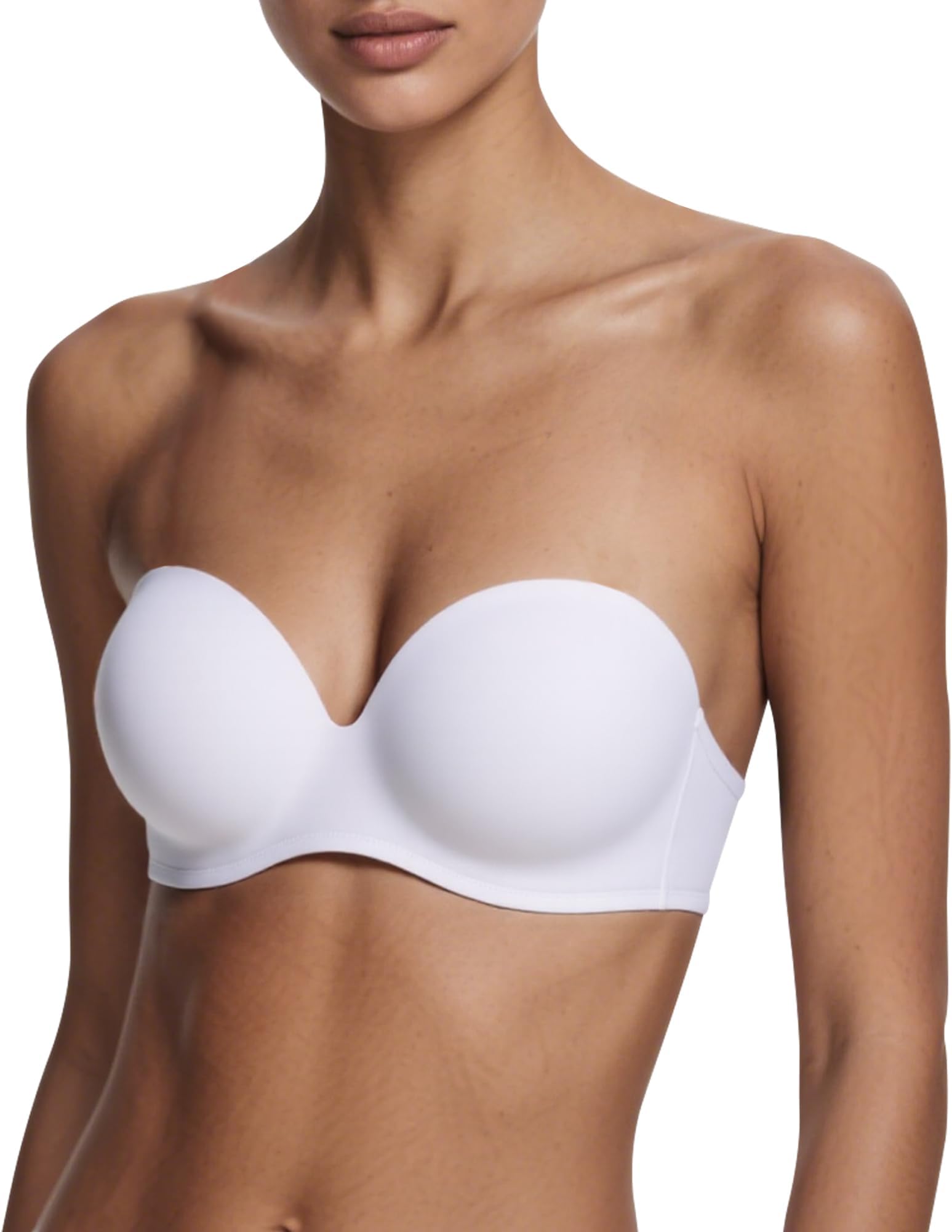 Strapless Bras for Women with Support - Womens Underwire Push Up Plunge Full Coverage Tshirt Bra with Extender