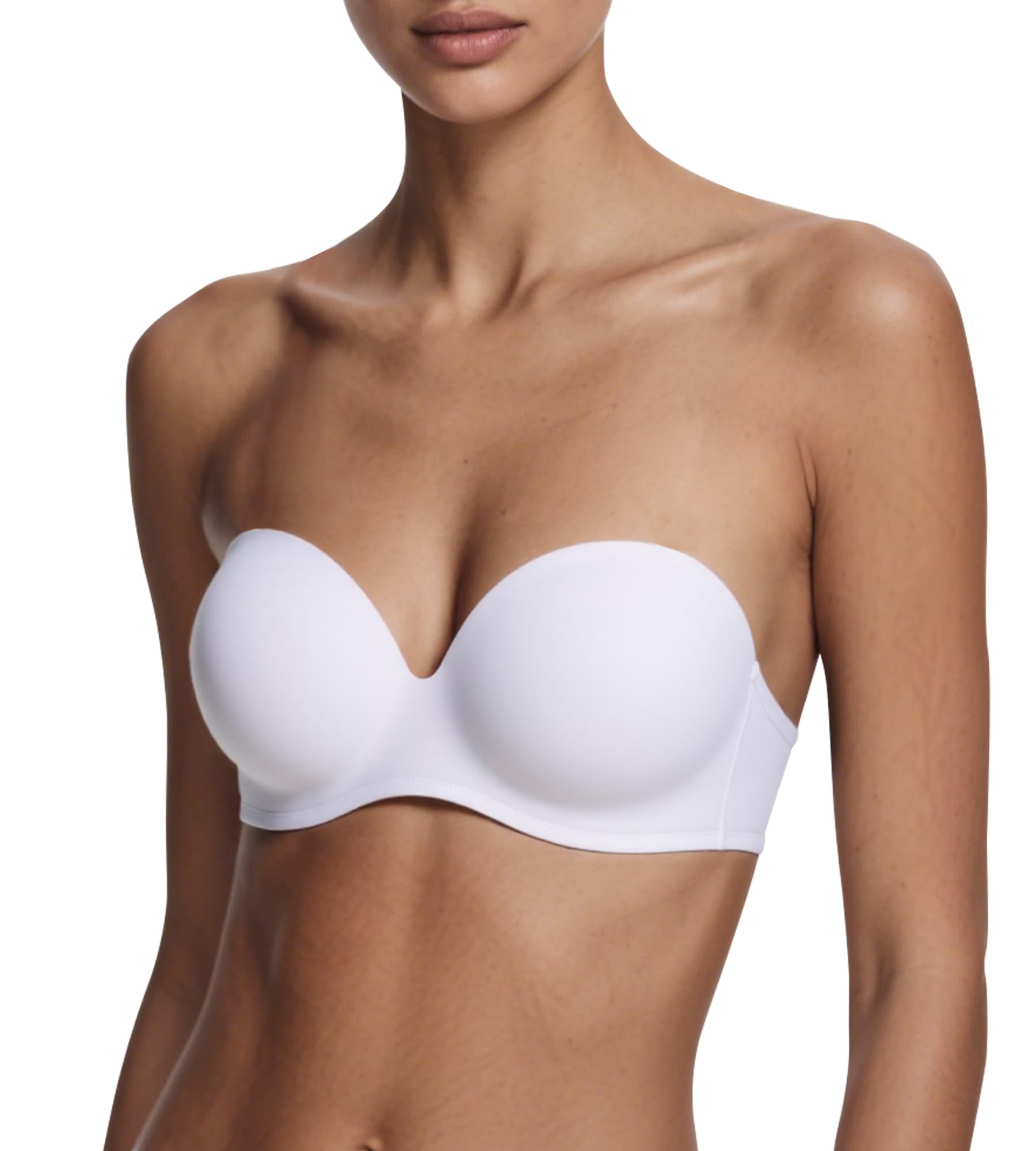 Strapless Bras for Women with Support - Womens Underwire Push Up Plunge Full Coverage Tshirt Bra with Extender