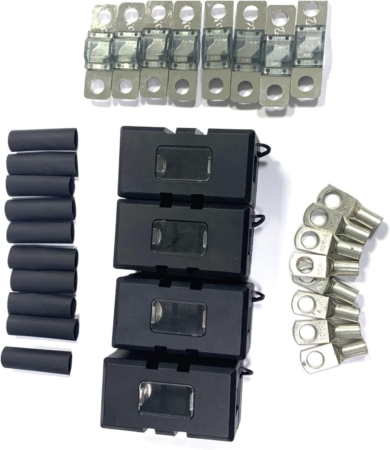 JOSWAY MINI/MIDI FUSE KIT 4 ANS Holder 8 X 20-200 AMP Fuses To Suit BCDC Dual Battery (Color : 125A)