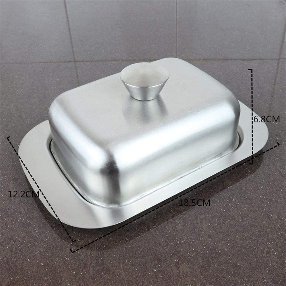 Stainless Steel Butter Dish Stainless Steel Double Covered Butter Dish with Lid and Handle