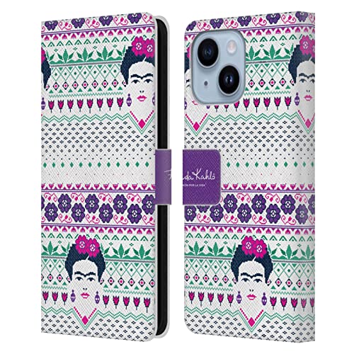 Étui portefeuille cuir iPhone 14 Plus Frida Kahlo avec clapet de protection et étui antichoc